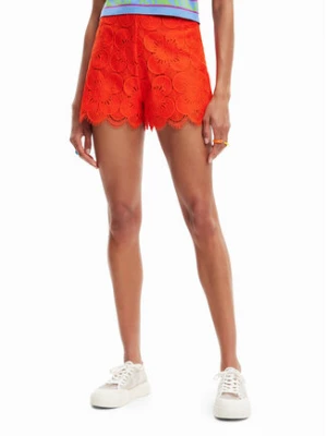 Desigual Szorty materiałowe Preston 23SWPW04 Pomarańczowy Regular Fit