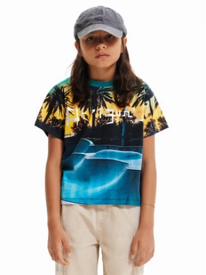 Desigual T-Shirt 23SBTK15 Granatowy Regular Fit