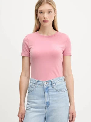 Desigual t-shirt AMBER damski kolor różowy 25WWTK07