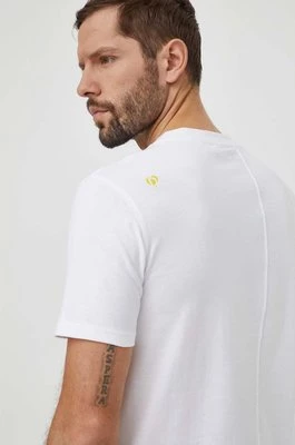 Desigual t-shirt bawełniany WILLOW męski kolor biały gładki 24SMTK13