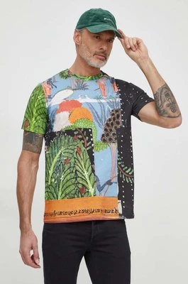 Desigual t-shirt bawełniany ROMAN męski wzorzysty 24SMTK21