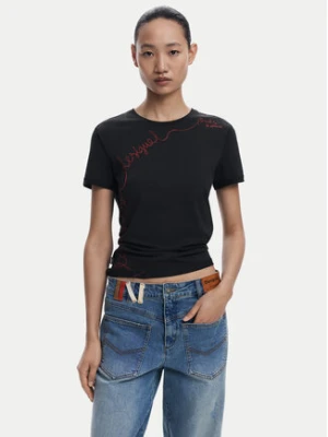 Desigual T-Shirt Charly 25WWTK08 Czarny Regular Fit