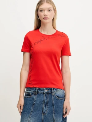 Desigual t-shirt CHARLY damski kolor czerwony 25WWTK08