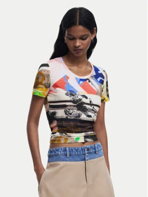 Desigual T-Shirt Collage 25SWTK14 Kolorowy Regular Fit