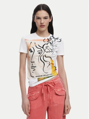 Desigual T-Shirt Collection 25SWTKAC Biały Regular Fit
