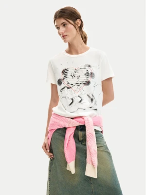 Desigual T-Shirt Core Mickey 26SWTK42 Biały Regular Fit