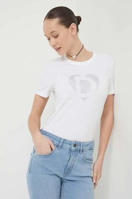 Desigual t-shirt D COR damski kolor biały 24SWTKAK