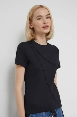 Desigual t-shirt PARIS damski kolor czarny 24SWTK89
