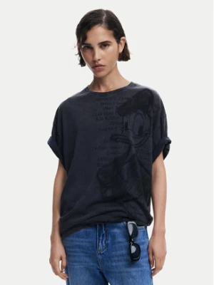 Desigual T-Shirt Donald 25SWTKAH Szary Loose Fit