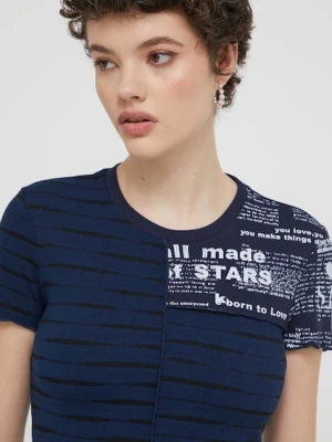 Desigual t-shirt LOU granatowy