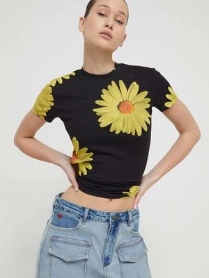 Desigual t-shirt MARGARITAS damski kolor czarny 24SWTKAV