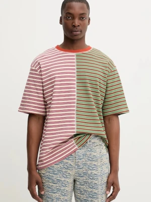Desigual t-shirt MASNOU męski kolor zielony wzorzysty 25WMTK27
