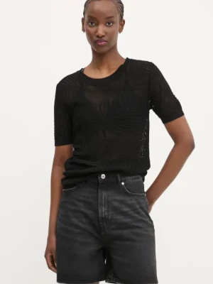 Desigual t-shirt SACRAMENTO damskie kolor czarny 25SWTK97