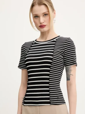 Desigual t-shirt SANDRINE damski kolor czarny 25SWTKAK