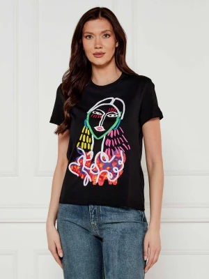 Desigual T-shirt TS_MISURI | Regular Fit czarny