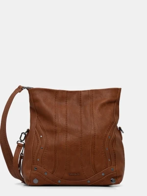 Desigual torebka EMBRO PATCH LOVERTY C kolor brązowy 25WAXPA8
