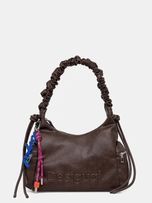 Desigual torebka HALF LOGO MONTVIL kolor brązowy 25WAXPAY