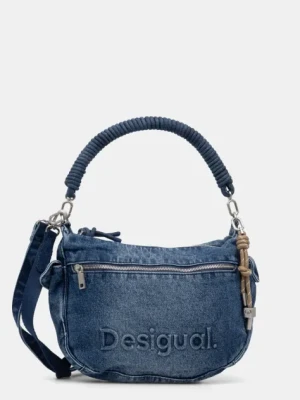 Zdjęcie produktu Desigual torebka jeansowa HALF LOGO kolor niebieski 25SAXD28