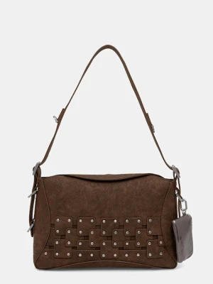Desigual torebka NEW PATCH 2 CHOCO kolor brązowy 25WAXPBP
