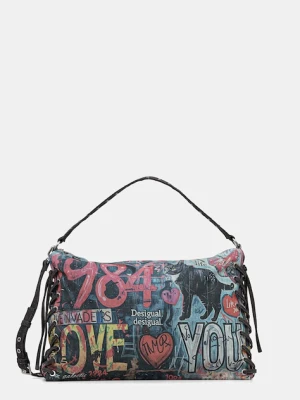 Desigual torebka PIZZICATO LEIRI kolor niebieski 25WAXD23