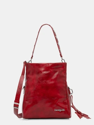 Desigual torebka REPRISE RED VALENTI kolor czerwony 25WAXPCA