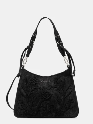 Desigual torebka ROMEO FLORAL TOTAL BL kolor czarny 25WAXP40