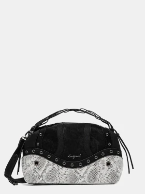 Desigual torebka SNAKE PATCH BERGAMO kolor czarny 25WAXP29