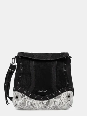 Desigual torebka SNAKE PATCH JERSEY 2 kolor czarny 25WAKP11