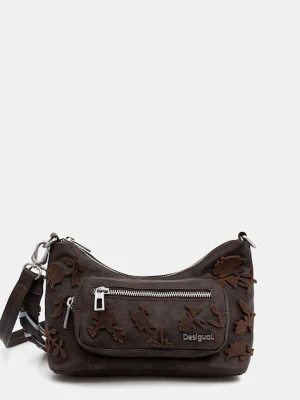 Desigual torebka STENCIL FLOWER ME kolor brązowy 25WAXPB9