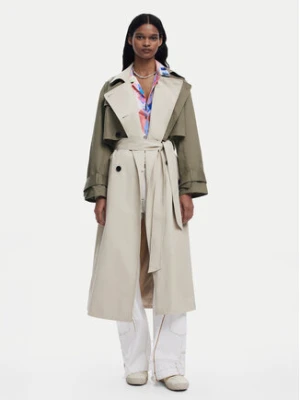 Desigual Trencz 25SWEW49 Beżowy Loose Fit