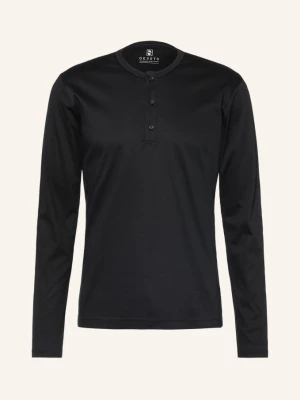 Desoto Bluzka Typu Henley schwarz CZARNY