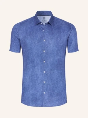 Desoto Koszula Z Krótkim Rękawem Slim Fit Z Dżerseju blau