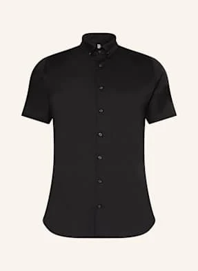 Desoto Koszula Z Krótkim Rękawem Slim Fit Z Dżerseju schwarz