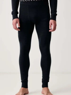 Devold legginsy termoaktywne męskie wełniane Signature Merino granatowy