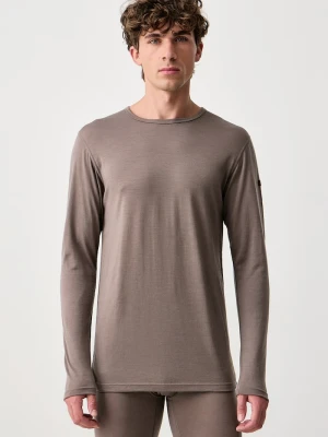 Devold longsleeve funkcyjny męski wełniany Breeze Merino brązowy