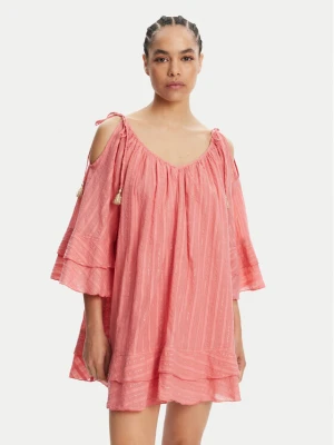 Devotion TWINS Sukienka letnia Amazing 025.357G Koralowy Loose Fit