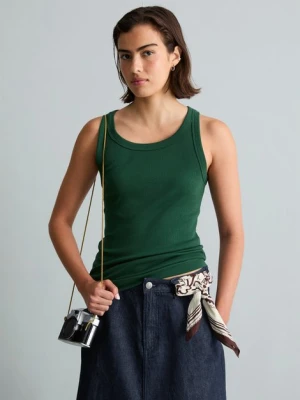 DfC prążkowany tank top slim Marc O'Polo zelená