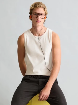 DfC prążkowany tank top slim Marc O'Polo bílá