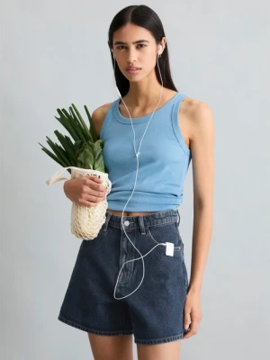 DfC prążkowany tank top slim Marc O'Polo modrá