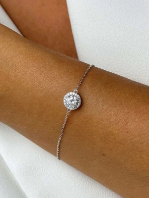 DI GIORGIO Srebrna bransoletka z cyrkoniami rozmiar: onesize