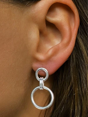 DI GIORGIO Srebrne kolczyki-wkrętki rozmiar: onesize