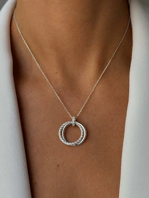 DI GIORGIO Srebrny naszyjnik z zawieszką - dł. 40 cm rozmiar: onesize