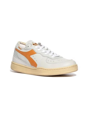 Diadora Skórzane sneakersy w kolorze biało-pomarańczowym rozmiar: 39