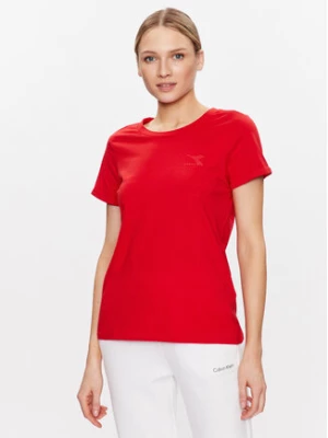 Diadora T-Shirt Core 102.179375 Czerwony Regular Fit