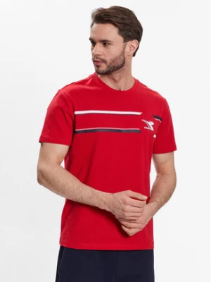 Diadora T-Shirt Logo 102.179311 Czerwony Regular Fit