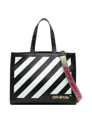 Diagonal Hybrid Shop Tote Bag Off White