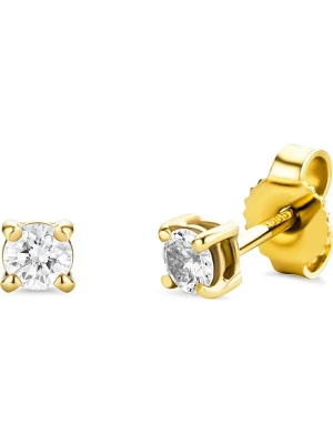 Diamant Exquis Złote kolczyki-wkrętki z diamentami rozmiar: onesize