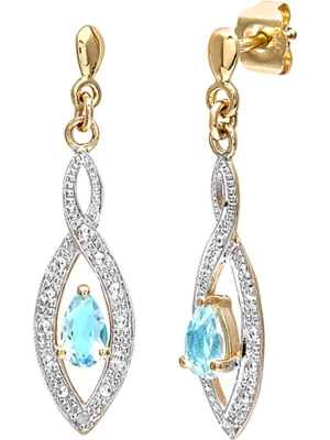 Diamant Exquis Złote kolczyki-wkrętki z diamentami rozmiar: onesize