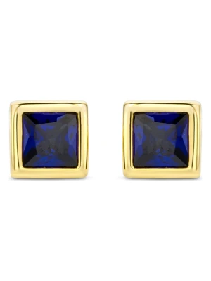 Diamant Exquis Złote kolczyki-wkrętki z szafirami rozmiar: onesize