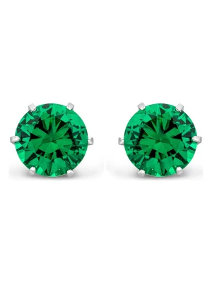 Diamant Exquis Złote kolczyki-wkrętki ze szmaragdami rozmiar: onesize